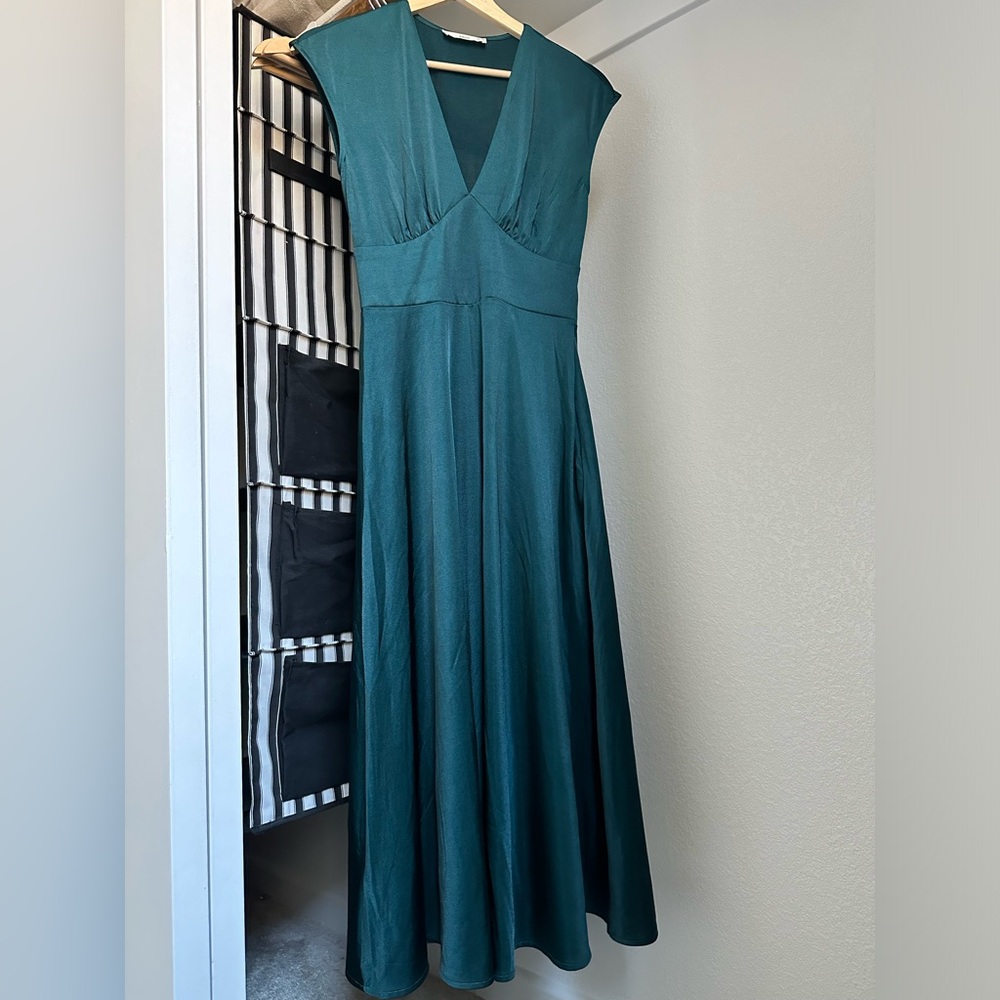 MNG Mango Green Teal Dress Size 2
